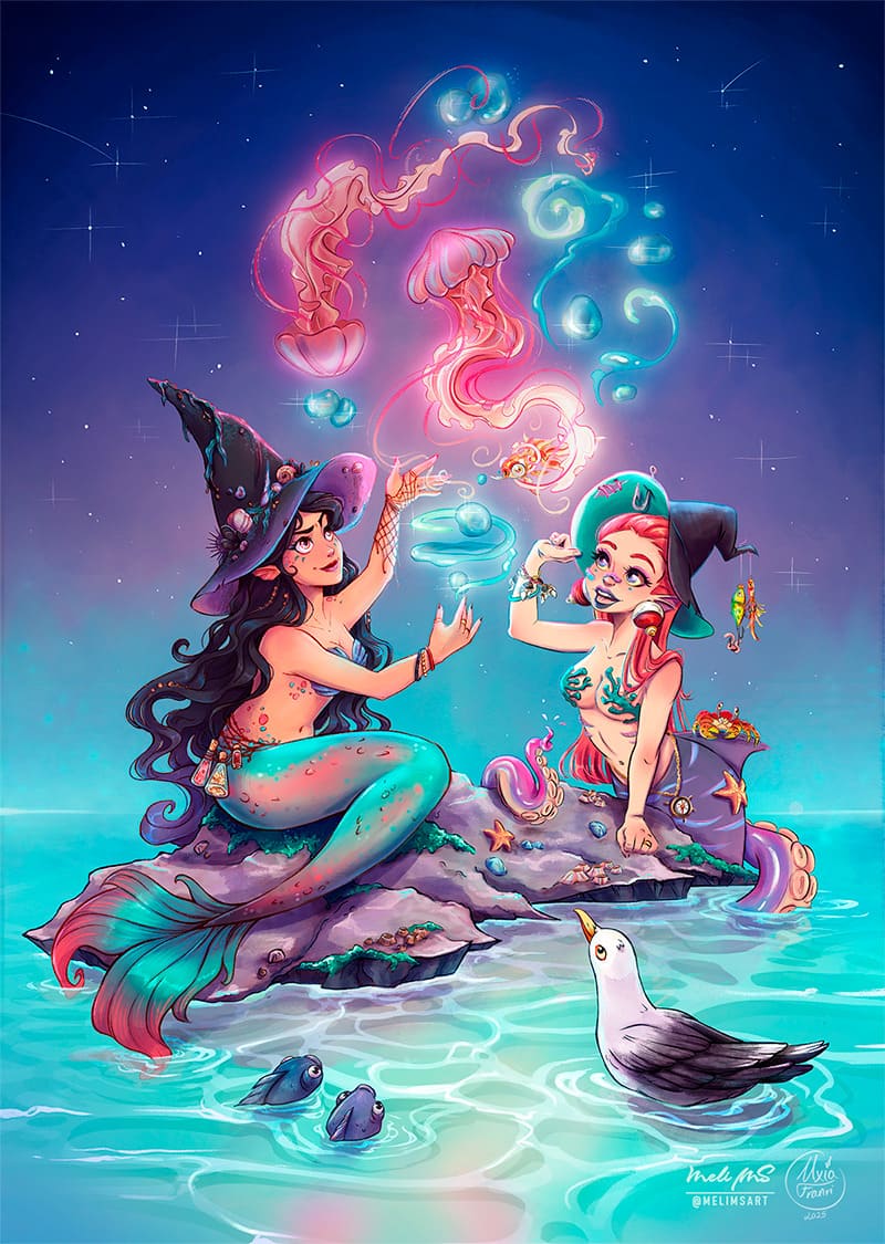 Lámina Brujas Sirenas