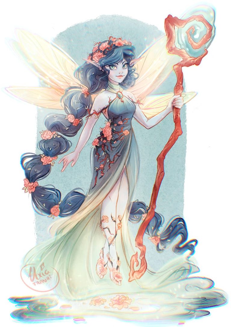 Lámina hada de la primavera